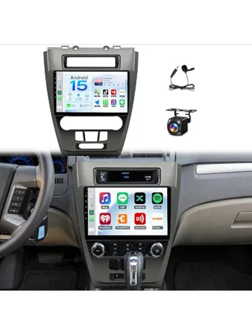 Ford Mustang Fusion 2009-2012 Android 15 CarPlay Stereo 4+64G 10.1" Touchscreen